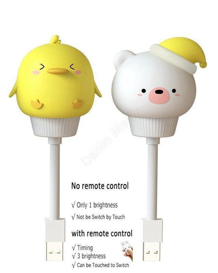 Enchanting Bunny LED Night Light with Cat Remote: Delightful Glow for Kids