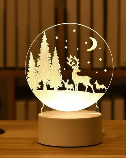 Enchanting 3D Illusion LED Night Light - Illuminate Your Space with Wonder