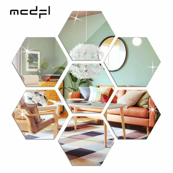 Elevate Your Home Decor with Stylish Geometric Acrylic Mirror Wall Tiles