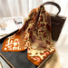 Four Seasons Square Silk Scarf - Fashionable Leopard Print Scarves for Women