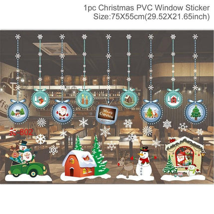 Festive Holiday Celebration Sticker Set: Christmas & New Year Wall and Window Decor
