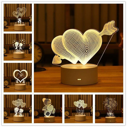 Enchanting 3D Illusion LED Night Light - Illuminate Your Space with Wonder