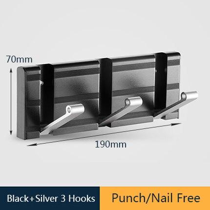 Stylish Grey Aluminum Wall Hooks for Modern Home Organization
