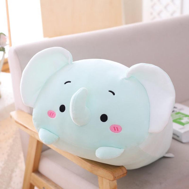 Cuddly Cartoon Animal Companion Pillow - Plush Huggable Friends