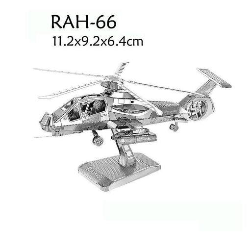 Fighters 3D Metal Puzzle KA-50 Helicopter UFO Air Force J-10B model KITS Assemble Jigsaw Puzzle Gift Toys For Children-Toys & Games›Puzzles›3-D Puzzles-Très Elite-194-RAH-66-Très Elite