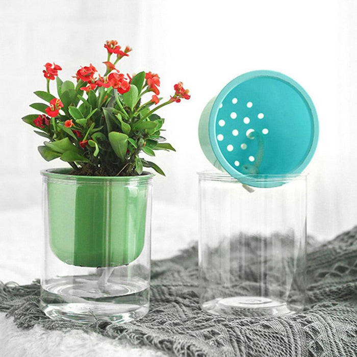 PET Self-Watering Planter Pot - Innovative Indoor Plant Care Solution