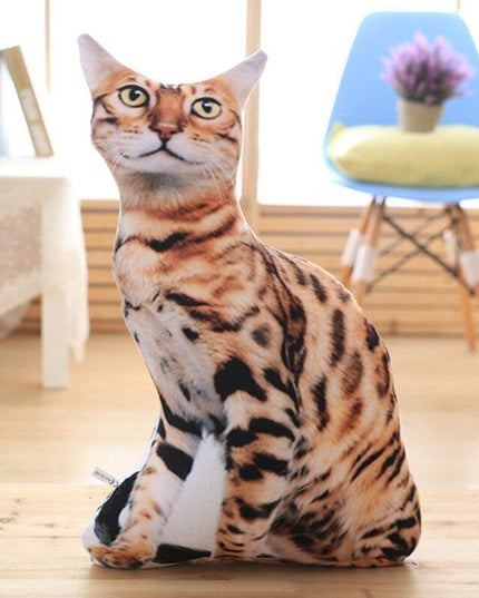 Charming 50cm Plush Cartoon Cat Pillow Cover for Cozy Home Accents