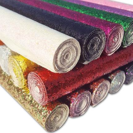 Glistening Gold, Ruby, and Onyx Faux Leather Crafting Roll - Unleash Your Imagination