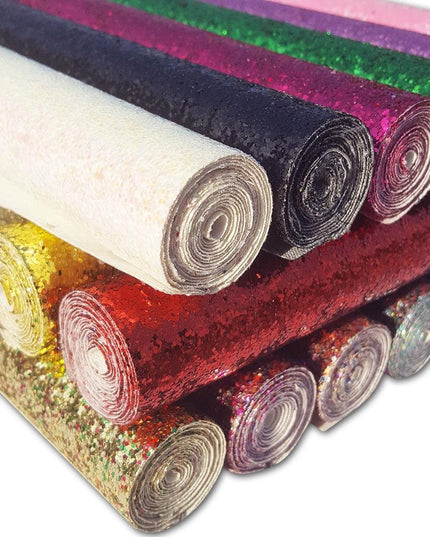 Glistening Gold, Ruby, and Onyx Faux Leather Crafting Roll - Unleash Your Imagination