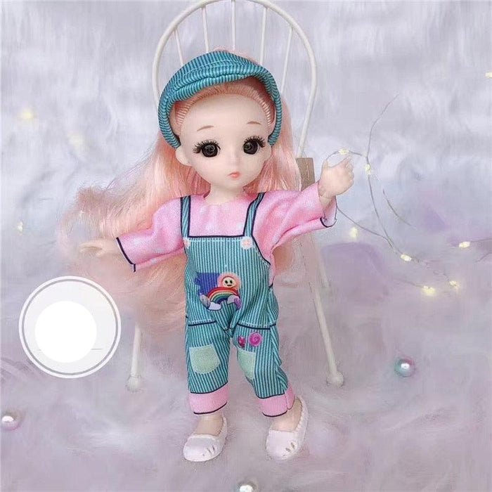 Enchanted Mini Princess Doll Set with Colorful Hair and Dress-Up Kit - Interactive Playmate