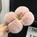 Luxe Rabbit Fur Shark Clip - Chic Hair Claw Accessory