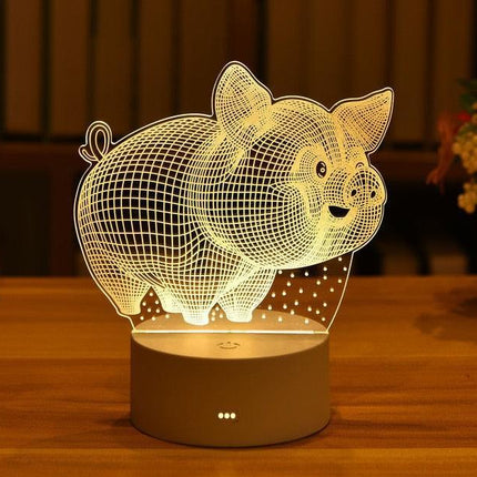 Enchanting 3D Illusion LED Night Light - Illuminate Your Space with Wonder