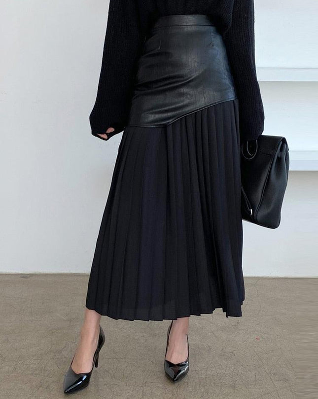 Elegant Pleated High Waist Midi Skirt for Spring 2022 - Stylish and Flattering Design