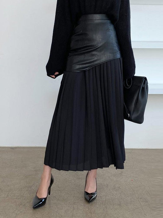 Elegant Pleated High Waist Midi Skirt for Spring 2022 - Stylish and Flattering Design