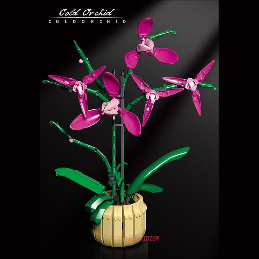 Enchanted Orchid Bonsai Building Block Kit for Home Decor