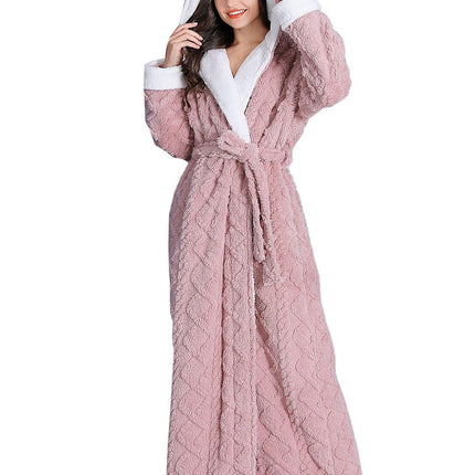 Plush Hooded Fleece Robe - Unisex Ultimate Comfort Loungewear