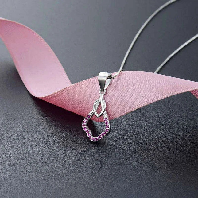 Elegant Sterling Silver and Diamond Necklace - A Must-Have for Women