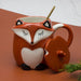 3D Fox Ceramic Mug with Large 500ML Capacity - Adorable Animal Design