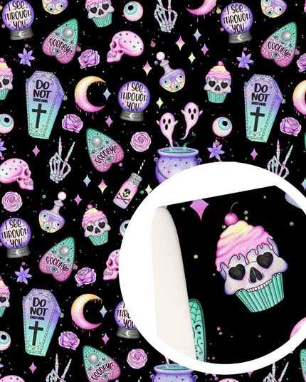 Hauntingly Stylish Lychee Pattern Waterproof Faux Leather Craft Sheets for Halloween Projects