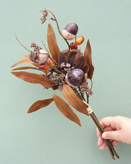 Charming Acorn Cluster Floral Arrangement for Autumn Home and Event Decor