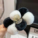 Luxe Rabbit Fur Shark Clip - Chic Hair Claw Accessory