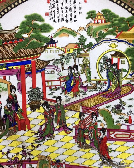 Imperial Elegance: Red Mansions Inspired Chinese Porcelain Dining Set