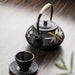 Japanese Plum and Bamboo Cast Iron Tea Kettle Set with Strainer - Exquisite Tea Presentation Collection