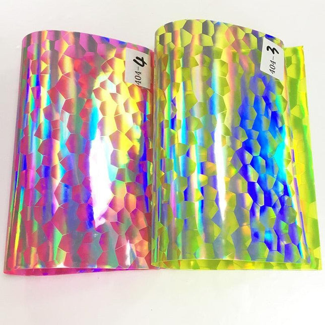 Iridescent Football Pattern PVC Jelly Vinyl Fabric - Ideal for Creative Projects