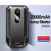 High-Capacity Car Jump Starter Power Bank - 20000mAh / 10000mAh Portable Emergency Battery Charger - 12V 2000A Starting Device