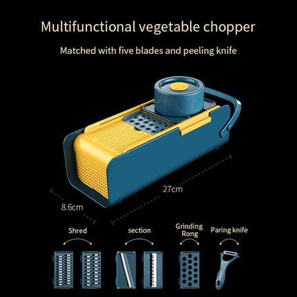 Versatile 5-in-1 Kitchen Vegetable Slicer and Chopper for Quick Meal Prep