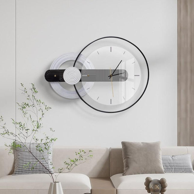 Elegant Botanical 3D Acrylic Wall Clock with Metal Hands - A Timeless Addition to Any Decor