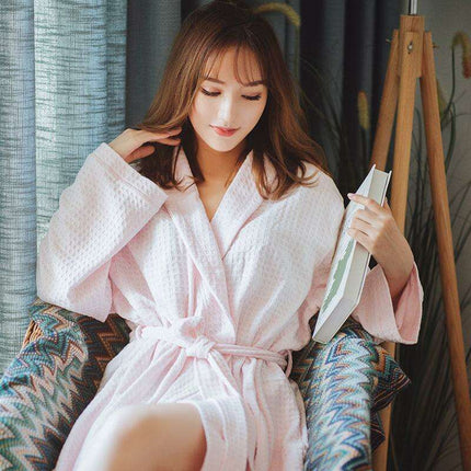 Couples' Elegant Cotton Kimono-Style Lounging Set