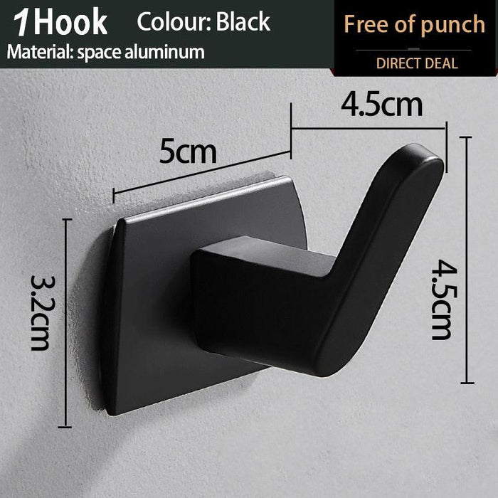 Space-Saving Aluminum Robe Hook Set: Durable Storage Solution