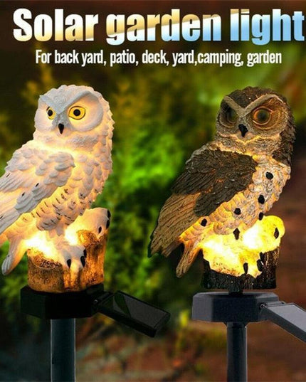 Enchanting Solar-Powered Owl and Parrot Garden Lights for Magical Outdoor Ambiance