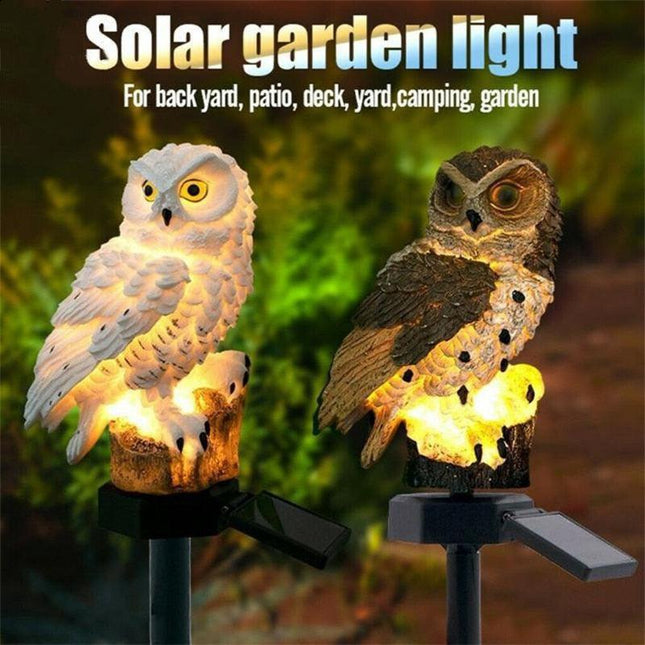 Enchanting Solar-Powered Owl and Parrot Garden Lights for Magical Outdoor Ambiance