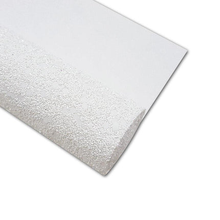 Sparkling Black and White Chunky Glitter Synthetic Leather Crafting Sheet for Creative DIYs
