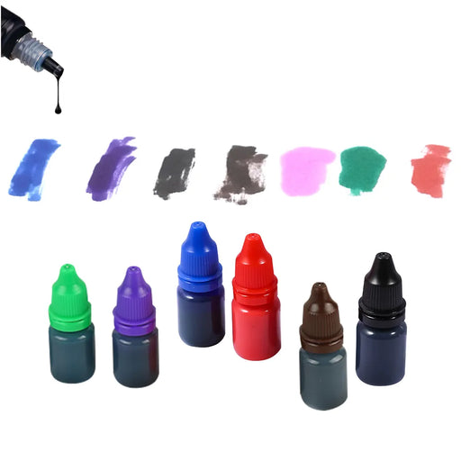7 Color Vibrant Scrapbooking Flash Stamp Ink Set for Creative Stamping