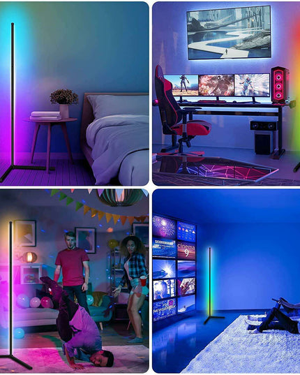 Interactive Sound-Responsive LED Floor Lamp with Full Spectrum Color Control