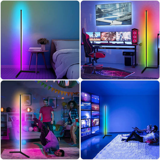 Smart LED Floor Lamp with Wireless Music Sync and Vibrant Color Control