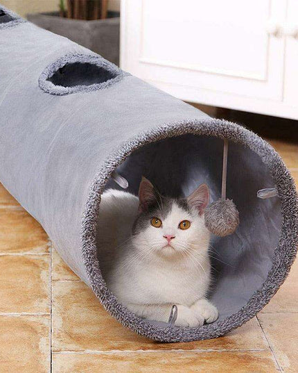 Interactive Peekaboo Pet Tunnel with Fun Ball - Engaging Playtime Adventure for Your Furry Companions