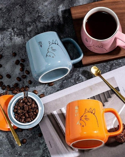 Elegant Golden Totoro Ceramic Mug Collection - 400ml Capacity