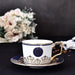 Opulent Gold-Trimmed Ceramic Teacup and Coffee Mug Set