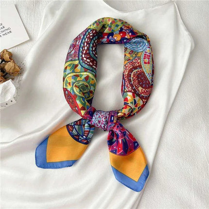 Elegant 70x70CM Printed Polyester Scarf for Timeless Style
