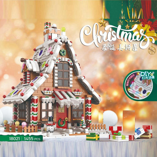 Christmas Gingerbread House Building Blocks Set with Santa Claus - Educational Toy for Kids & Perfect Birthday Present - Festive Building Blocks Set for Kids' Creativity & Imaginative Play
