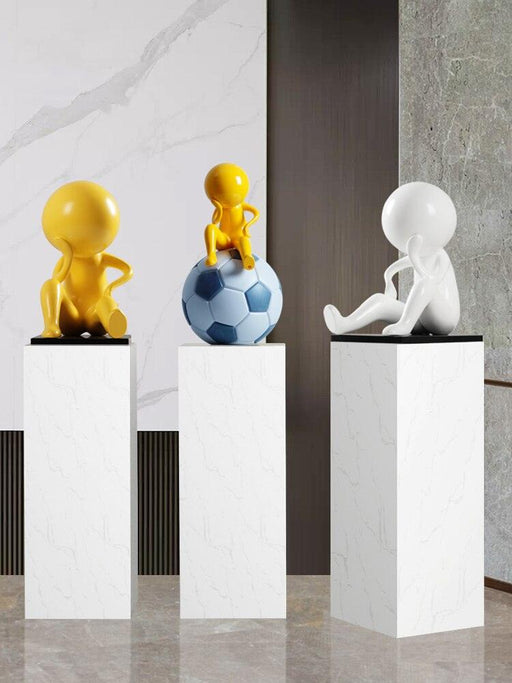 Abstract Character Statues Football Sculpture Home Decor Indoor Figurine Living Room Restaurant Hotel Store Art Decoration Gifts-0-Très Elite-Football ornament-Très Elite