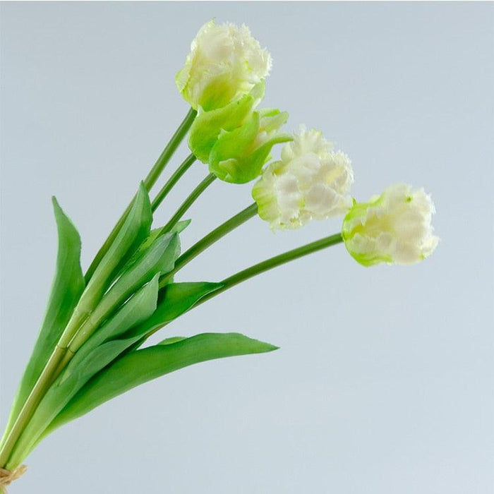 Parrot Tulip Artificial Flower Bouquet - 5-Piece Luxury Set