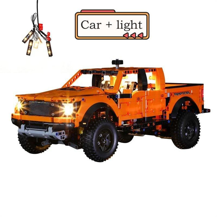 1379-Piece Fordly Raptors F-150 Off-road Pickup Truck Building Blocks Kit - Blocks Fans' Favorite Model