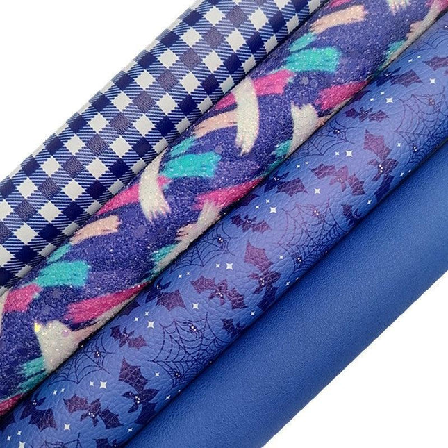 Elegant Sparkle Leather Craft Collection - Chic Plaid & Enchanting Spiderweb Designs