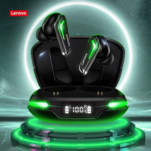 Wireless Lenovo GM3 Gaming Headphones with Noise-Cancellation and Digital Display