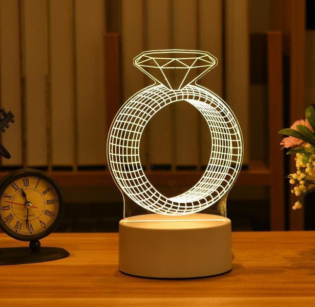 Enchanting 3D Illusion LED Night Light - Illuminate Your Space with Wonder